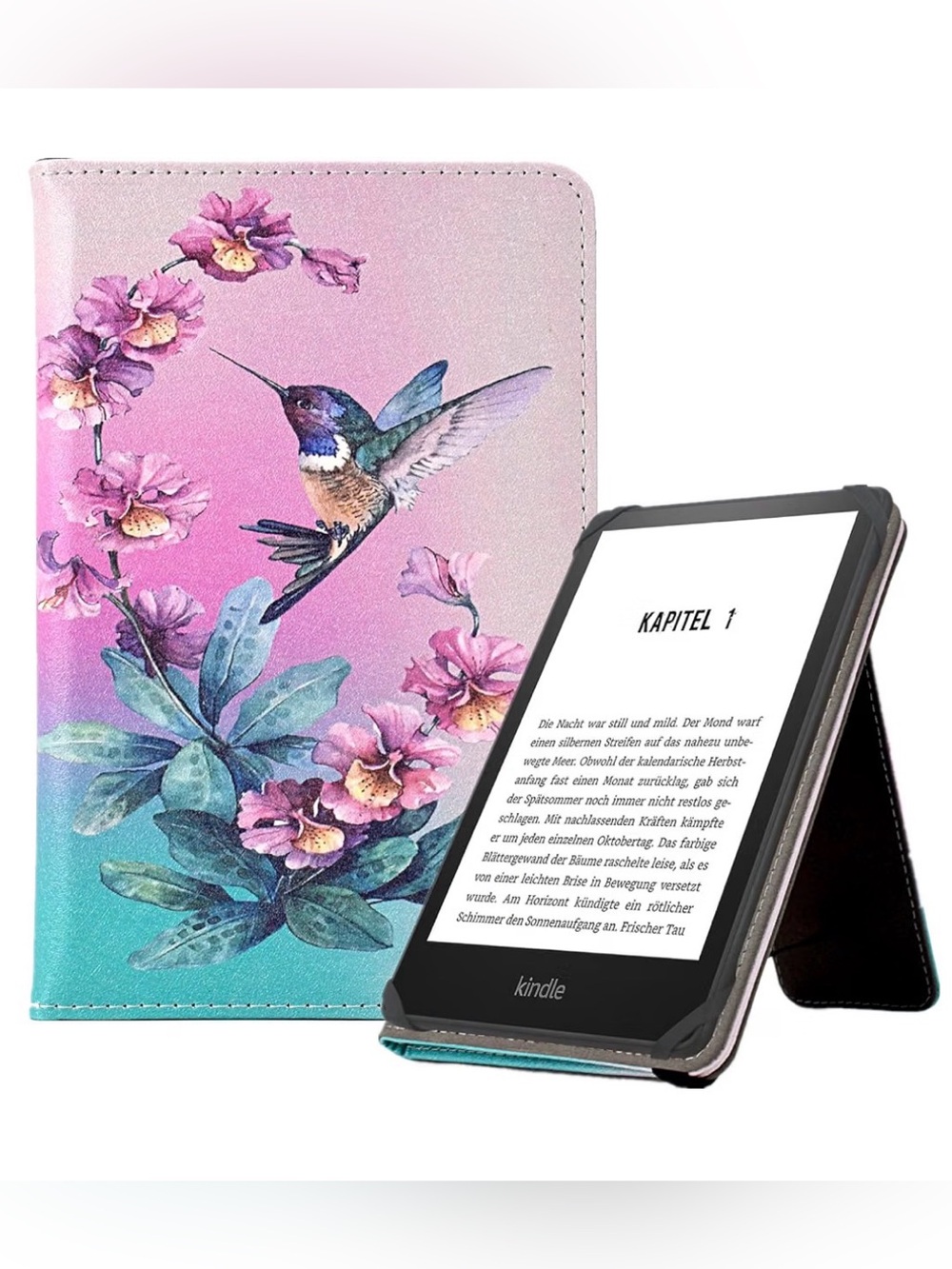 Universal eReader Case 6” PU Leather Stand Cover w/ Hand Strap for 6'' Kindle
